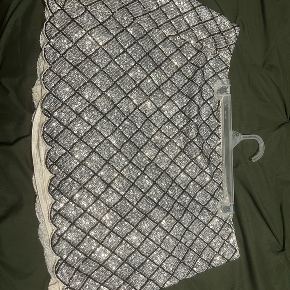 Silver Sequin Gryphon Skirt ASO Serena Van Der Woodsen on Gossip Girl Size L - Picture 15 of 15